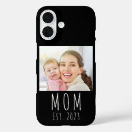 Funda iPhone 16 Black Mom Established Script Photo Case-Mate
