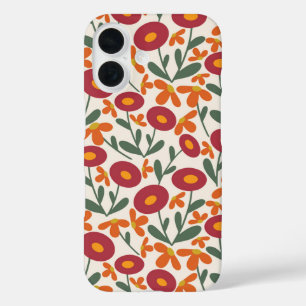 Funda iPhone 16 Blanco retro de verano de los años 60