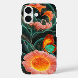 Funda iPhone 16 Bloom bioluminiscente: una obra maestra florística