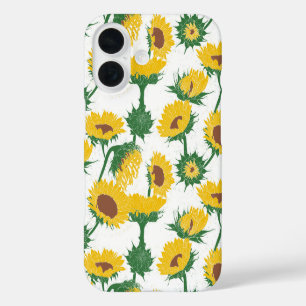Funda iPhone 16 Bloque de madera Imprimir amarillo girasol