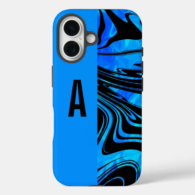 Funda iPhone 16 Bloque Duotone y Azul giratorio (Reverso )