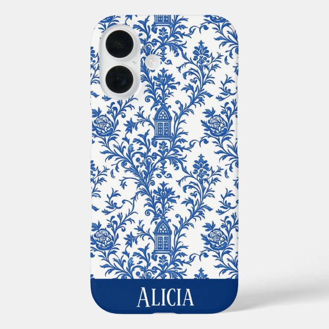 Funda iPhone 16 Blue Flowile (Reverso )