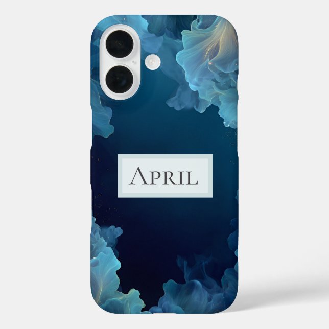 Funda iPhone 16 Blue Flowing Abstract  (Reverso )