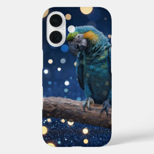Funda iPhone 16 Blue Majesty: La Macao Azul En La Bokeh Azul,