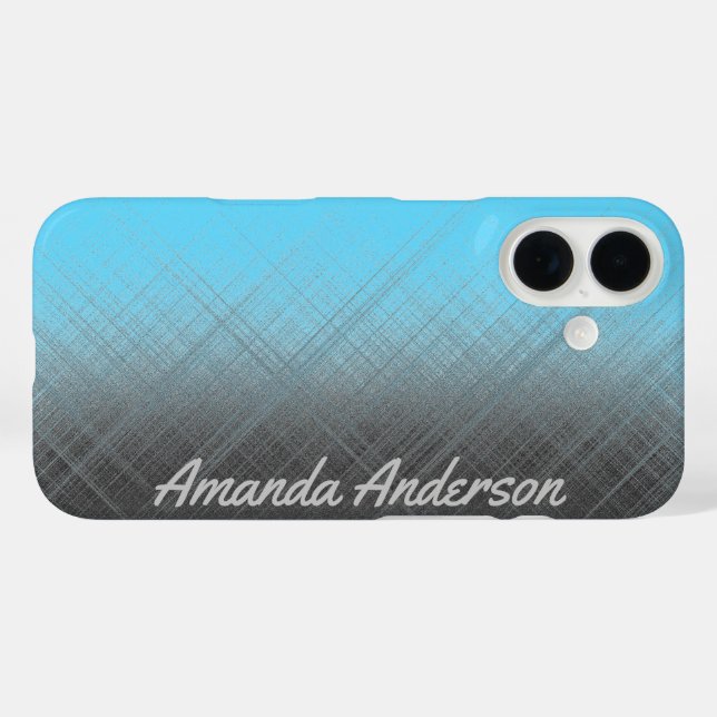Funda iPhone 16 BLUE - Personalizable (Reverso (Horizontal))