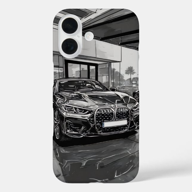 Funda iPhone 16 BMW - Predominio de la parrilla en la sombra (Reverso )