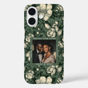 Funda iPhone 16 Boda de flores silvestres con tema de gardenias ve
