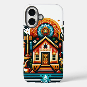 Funda iPhone 16 Boho Folk Art Dream Home Ilustracion para iPhone C