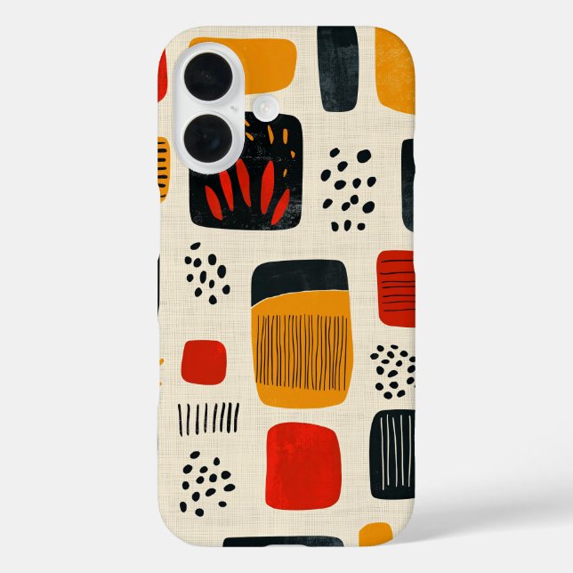Funda iPhone 16 Boho Vibes - Resumen de estuche de teléfono de pat (Reverso )
