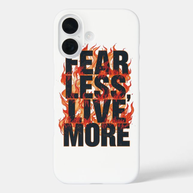 Funda iPhone 16 Bold Fiery Motivational Typography (Reverso )