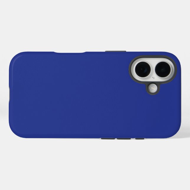Funda iPhone 16 Bold Minimal Wedding Invite in Deep Blue (Reverso (Horizontal))
