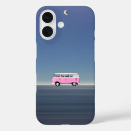 Funda iPhone 16 Bomba de Playa Retro Viaje Nocturno Estético