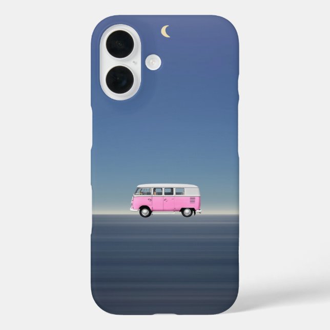 Funda iPhone 16 Bomba de Playa Retro Viaje Nocturno Estético (Reverso )