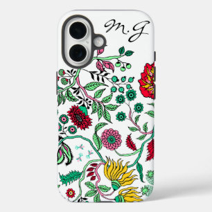 Funda iPhone 16 Bonito Ornate Flower Garden Arte Personalizado