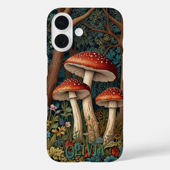 Funda iPhone 16 Bosque de setas retro elegante (Reverso )