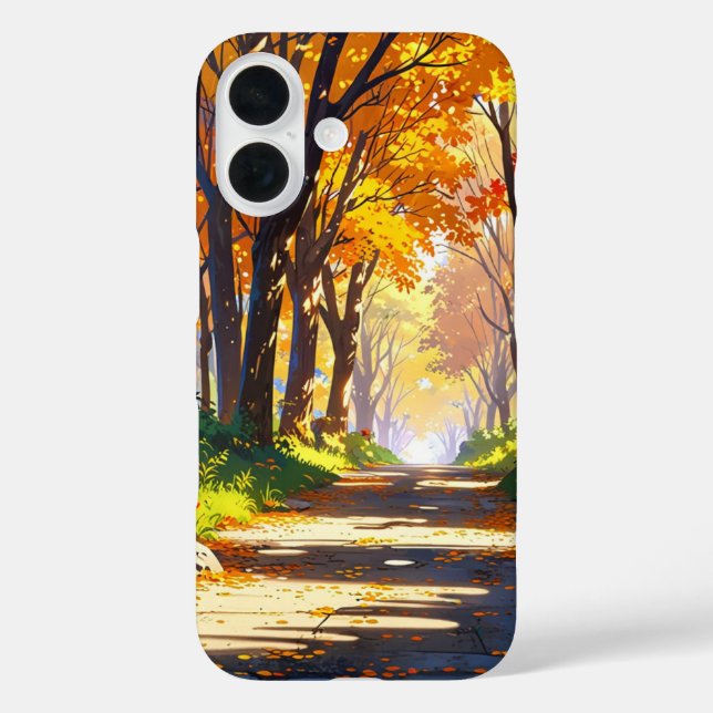 Funda iPhone 16 Bosque Otoño Dorado (Reverso )