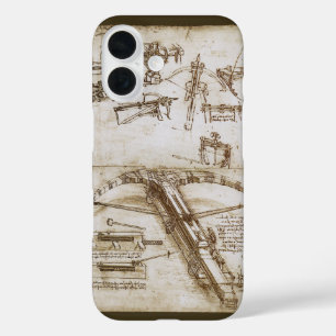 Funda iPhone 16 Bosquejo del arma de ballesta gigante de Leonardo