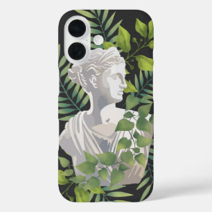 Funda iPhone 16 Botánica neo-clásica - busto grecorromano