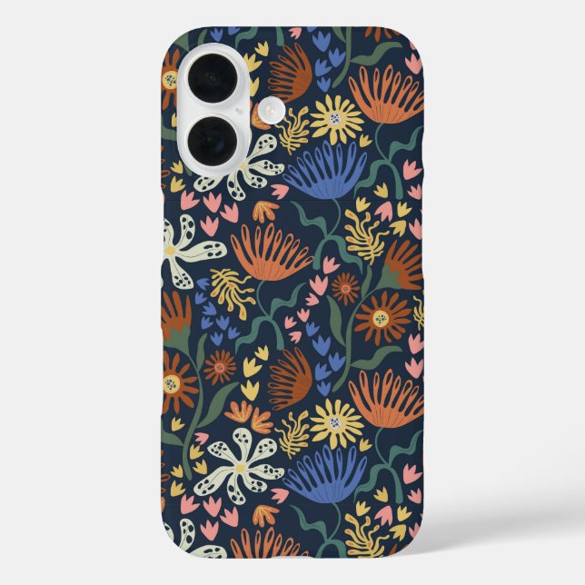 Funda iPhone 16 Botánica Serie Boho #3 (Reverso )