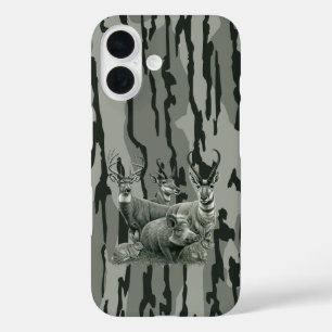 Funda iPhone 16 Bottomland Camo Whitetail Deer Mule Deer Pronghorn