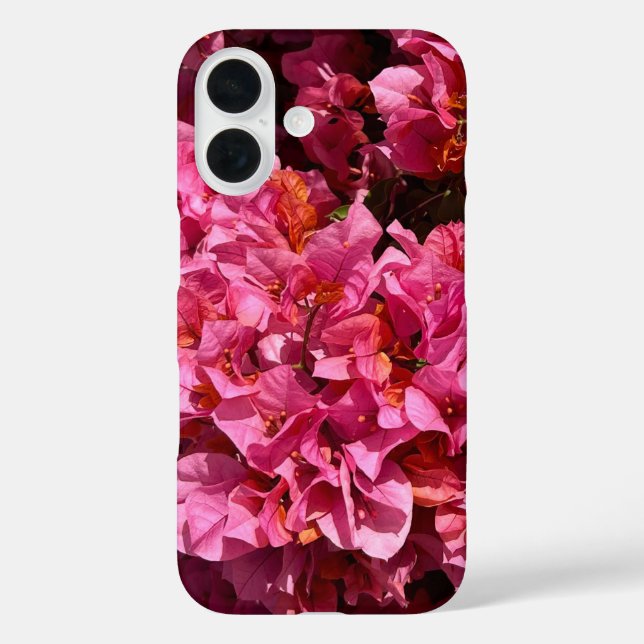 Funda iPhone 16 Bougainvillea Pink Tropical Vining Shrub Foto (Reverso )