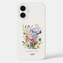 Funda iPhone 16 Bouquet de jardín inglés personalizado