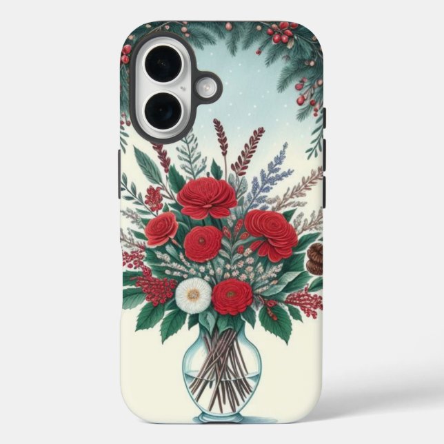 Funda iPhone 16 Bouquet de vacaciones (Reverso )