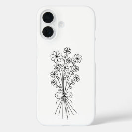 Funda iPhone 16 Bouquet floral minimalista