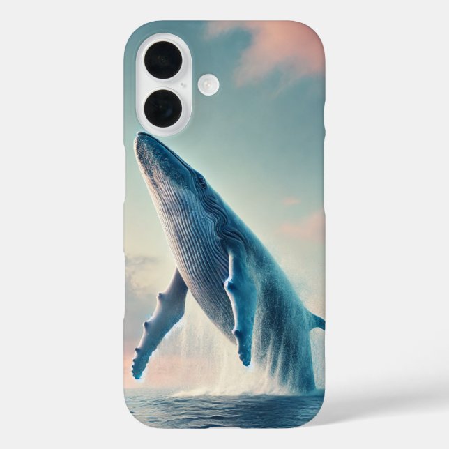 Funda iPhone 16 Brecha de ballena fotorrealista (Reverso )
