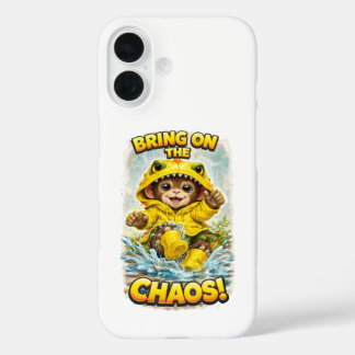 Funda iPhone 16 Bring on the Chaos iPhone Case Cute Dino