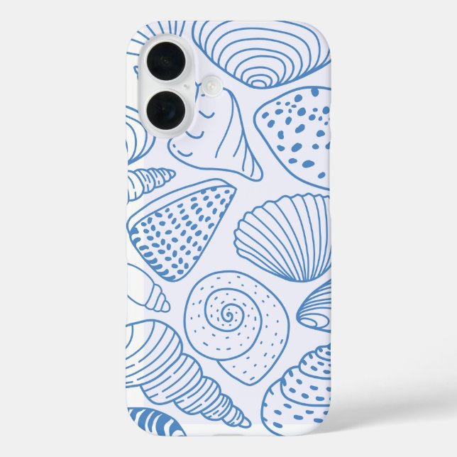 Funda iPhone 16 Brisa costera - Blue Beach Shell iPhone 16 (Reverso )