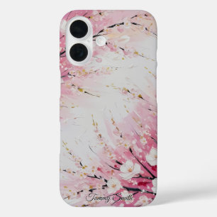 Funda iPhone 16 Brisa de Flor de Cerezo Abstracta