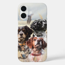 Funda iPhone 16 Brittany Spaniel, pasión por las aves