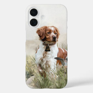 Funda iPhone 16 Brittany Spaniel, pasión por las aves