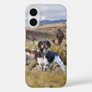 Funda iPhone 16 Brittany Spaniel, pasión por las aves