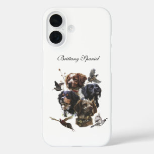 Funda iPhone 16 Brittany Spaniel, pasión por las aves
