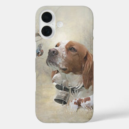 Funda iPhone 16 Brittany Spaniel, pasión por las aves