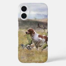 Funda iPhone 16 Brittany Spaniel, pasión por las aves