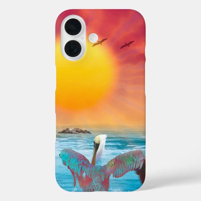 Funda iPhone 16 Brown Pelicans SUN KISSED PELICANOS (Reverso )