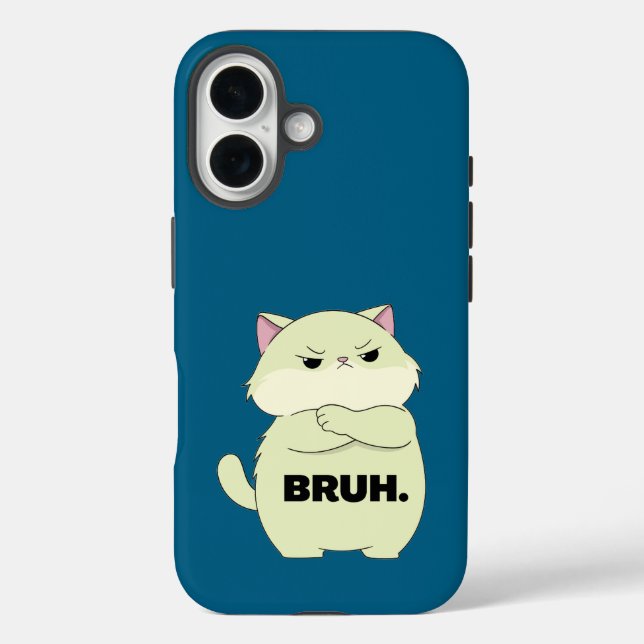 Funda iPhone 16 Bruh Kitty Iphone Case (Reverso )