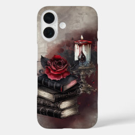 Funda iPhone 16 Brujería | Tomos de libro de hélice y velas de crá
