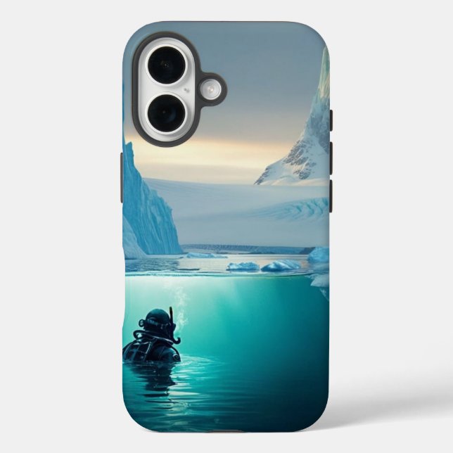 Funda iPhone 16 buceando por oro (Reverso )