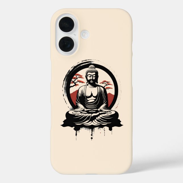 Funda iPhone 16 Buda japonés Zen (Reverso )