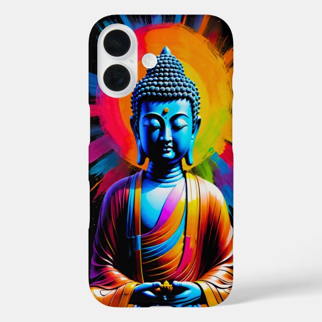 Funda iPhone 16 Buda - Rayos de tranquilidad (Reverso )