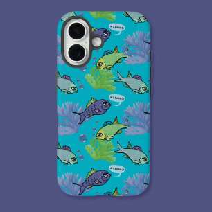 Funda iPhone 16 Buen Día Natación Patrón De Arrecifes De Coral De