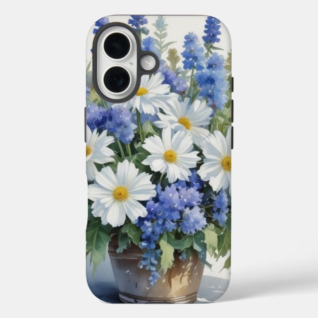 Funda iPhone 16 Bunch of Flowers Elegant Watercolor (Reverso )