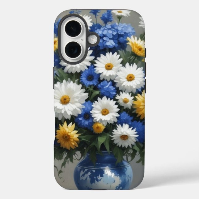 Funda iPhone 16 Bunch of Flowers Elegant Watercolor (Reverso )