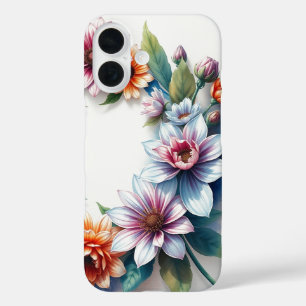 Funda iPhone 16 Bunch of Flowers Elegant Watercolor