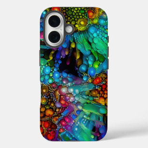 Funda iPhone 16 Burbuja psicodélica explota dias abstractas