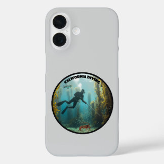 Funda iPhone 16 Buzo de inmersión libre de California con peces y